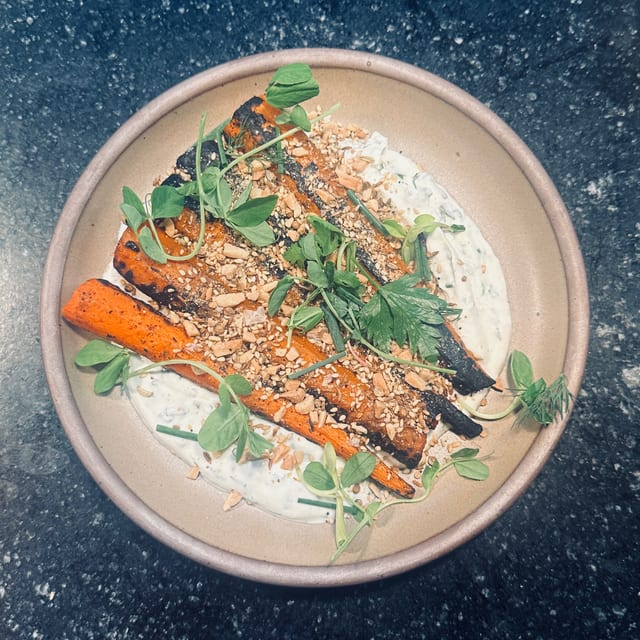 Wood Fired Organic Carrots.